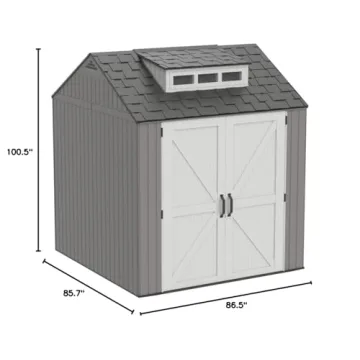 Rubbermaid 7x7 Ft Outdoor Storage Shed for Tools