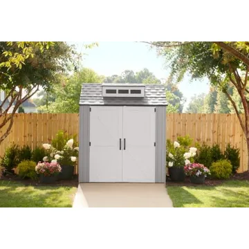 Rubbermaid 7x7 Ft Outdoor Storage Shed for Tools