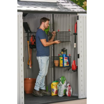 Rubbermaid 7x7 Ft Outdoor Storage Shed for Tools