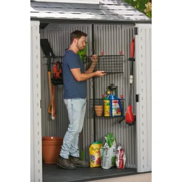 Rubbermaid 7x7 Ft Outdoor Storage Shed for Tools