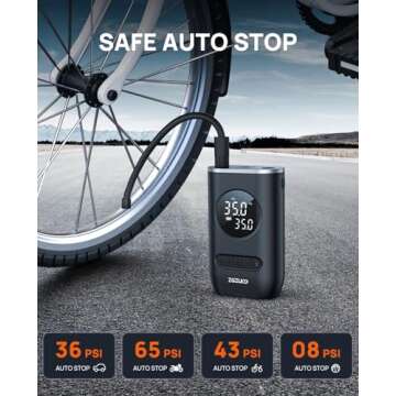 ZGZUXO Portable Tire Inflator - Fast & Efficient Air Pump