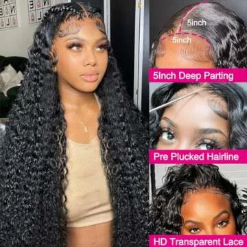 SHOWME 26Inch 5X5 HD Lace Front Wigs for Women