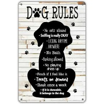 Dog Lovers Metal Wall Decor Sign - 12x18