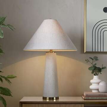 Kona 28" Metal Table Lamp, Desk Lamp, Bedside Lamps for Night Stands, Nightstand Lamp, Small Lamp, Small Table Lamps for Living Room, Brass Lamp, Natural Lamp