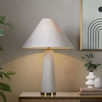 Kona 28" Metal Table Lamp, Desk Lamp, Bedside Lamps for Night Stands, Nightstand Lamp, Small Lamp, Small Table Lamps for Living Room, Brass Lamp, Natural Lamp