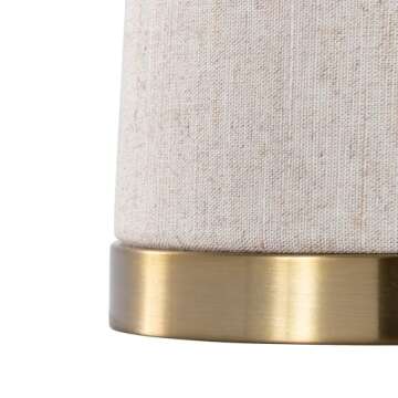 Kona 28" Metal Table Lamp, Desk Lamp, Bedside Lamps for Night Stands, Nightstand Lamp, Small Lamp, Small Table Lamps for Living Room, Brass Lamp, Natural Lamp