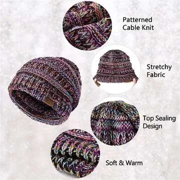 Purple Women's Beanie Hat - Stylish and Warm Winter Accessory