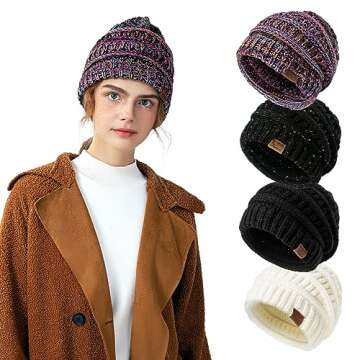 Purple Women's Beanie Hat - Stylish and Warm Winter Accessory