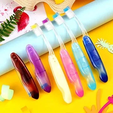 Patelai Folding Travel Toothbrushes for Families On-the-Go