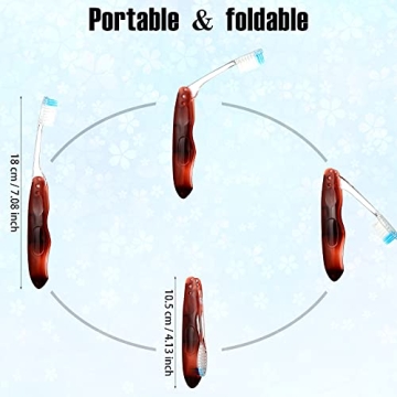 Patelai Folding Travel Toothbrushes for Families On-the-Go