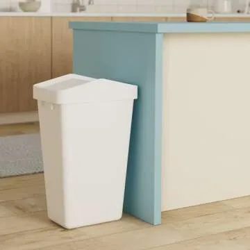 Rubbermaid Swing Top Waste Container for Home and Kitchen, Easy Access Disposal and Slim Modern Tras...