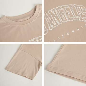 Womens Oversized LA Graphic T-Shirt for Comfort