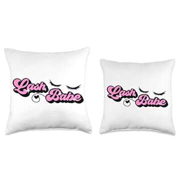 Lash Babe Lash Tech Lash Technician Eyelash Tech Throw Pillow