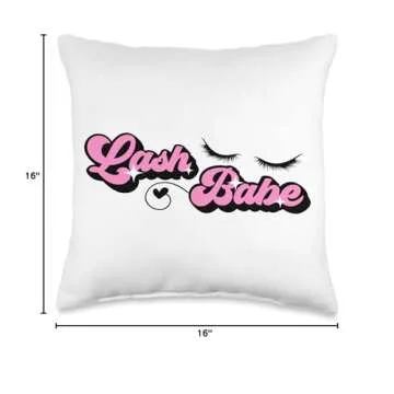 Lash Babe Lash Tech Lash Technician Eyelash Tech Throw Pillow