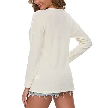 WNEEDU Women's Waffle Knit Tunic Top - Stylish & Comfortable
