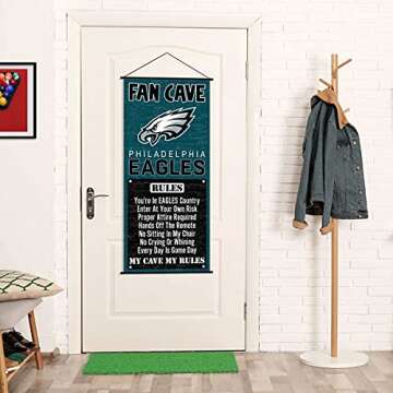 WinCraft Philadelphia Eagles Man Cave Fan Banner Wall Door Scroll
