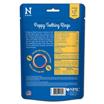 N-Bone Puppy Teething Rings Chicken Flavor for Happy Dogs