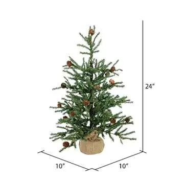 Vickerman 24" Caramel Pine Tree - Unlit with Burlap Base