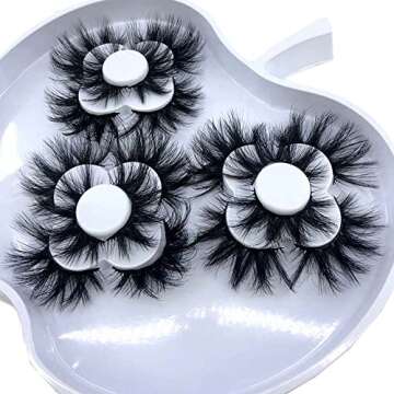 HBZGTLAD 9 pairs Natural Long False Eyelashes 25mm 5d Mink Eyelashes Thick Full Strip Lashes Luxury Makeup Dramatic Lashes 3D Mink Lashes (KD-111)