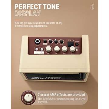 Donner Mini Electric Guitar Amp Digital, Wireless Small Electric Guitar Amplifier 5W, Cyclops Guitar...