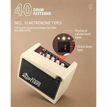 Donner Mini Electric Guitar Amp Digital, Wireless Small Electric Guitar Amplifier 5W, Cyclops Guitar Portable Practice Amp with 7 Amp Models 3 Types Effects and Drum Machine