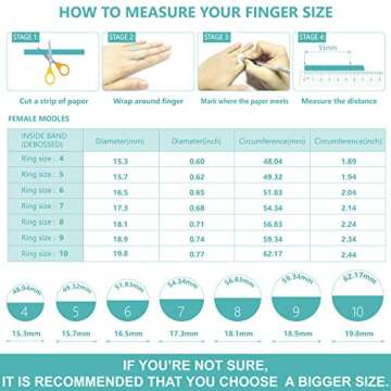 Zollen Silicone Wedding Rings for Women 4/7 Packs - Stackable Silicone Rubber Wedding Bands - Innovative Heart Shaped Diamond and Wings Collection, Size 7