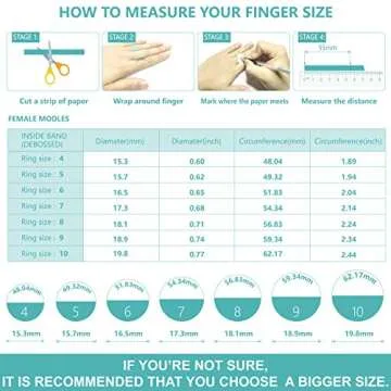 Zollen Silicone Wedding Rings for Women 4/7 Packs - Stackable Silicone Rubber Wedding Bands - Innovative Heart Shaped Diamond and Wings Collection, Size 7