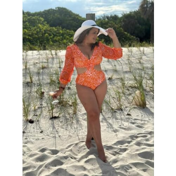 Stylish Women's Puff Long Sleeve Swimsuit