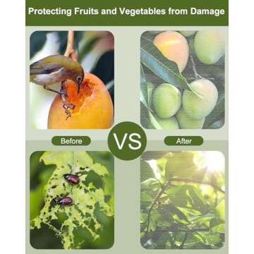 Garden Netting, Actgan Bird Netting for Garden 10x33FT Thicker Ultra Fine Mesh Garden Netting Barrie...