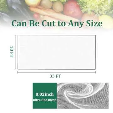 Garden Netting, Actgan Bird Netting for Garden 10x33FT Thicker Ultra Fine Mesh Garden Netting Barrier Greenhouse Row Netting Cover Protect Flower Fruits Vegetables from Birds Deer Squirrels