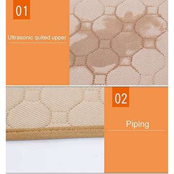 2 pcs Guinea Pig Cage Liners - Washable Guinea Pig Pee Pads, Waterproof Reusable & Anti Slip Guinea Pig Bedding Fast and Super Absorbent Pee Pad for Small Animals Rabbit Hamster Rat