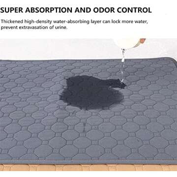 2 pcs Guinea Pig Cage Liners - Washable Guinea Pig Pee Pads, Waterproof Reusable & Anti Slip Guinea Pig Bedding Fast and Super Absorbent Pee Pad for Small Animals Rabbit Hamster Rat