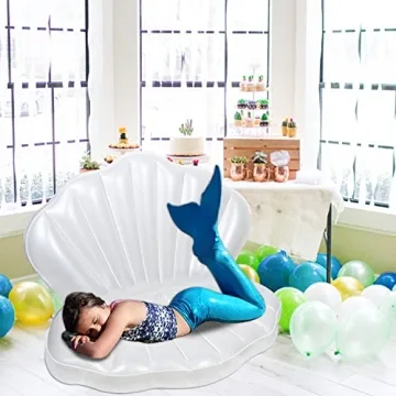 Zcaukya Inflatable Mermaid Pool Float for Summer Fun