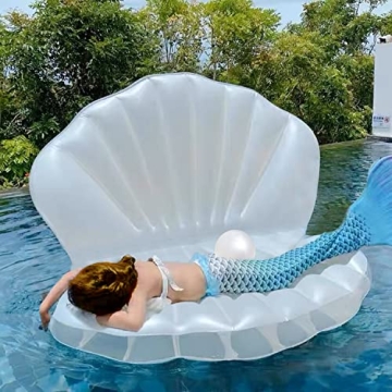 Zcaukya Inflatable Mermaid Pool Float for Summer Fun