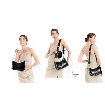 SORGUE Crossbody Bag for Women Handbags with Coin Pouch mult-functional 2 in 1 Hobo with Coin Purse 2 Size Hobo Purses