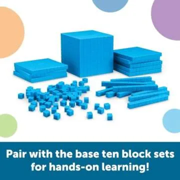 Learning Resources Giant Magnetic Base Ten, Magnetic Base Ten, Use with Magnetic Surfaces or Whiteboards, 131 Piece Set