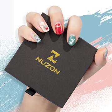 NUZON 4MM Gold Figaro Chain Necklace for Women Solid 18K Gold Plated Flat Hollow Diamond-cut Link Choker Necklace Dainty Layering Jewelry 16’’