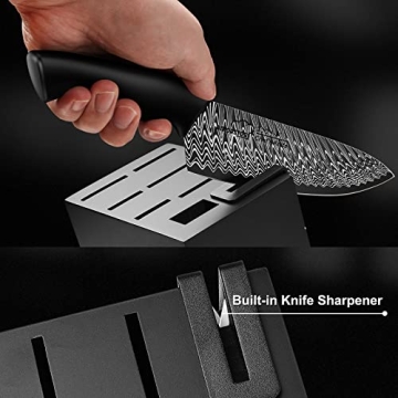 Amorston 15-Piece Premium Knife Set with Sharpener