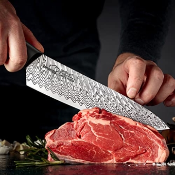 Amorston 15-Piece Premium Knife Set with Sharpener