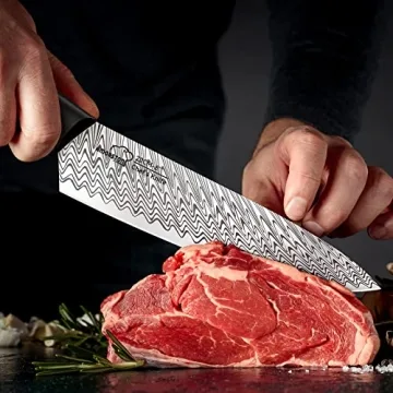 Amorston 15-Piece Premium Knife Set with Sharpener