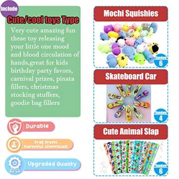 112 PCS Pop Party Favors Toys for kids,Premium Pop Fidget Toys for All Ages kids,Assortment pinata stuffers,classroom prizes,Prize Box Toys,Goody Bag Fillers,Carnival Prizes for Boys and Girls 4-10