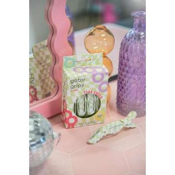 FRAMAR Stylish Alligator Hair Clips 4 Pack for Women