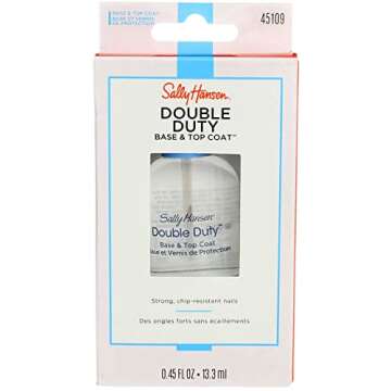 Sally Hansen Double Duty Base & Top Coat Nail Treatment, Clear (Pack of 4)