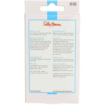 Sally Hansen Double Duty Base & Top Coat Nail Treatment, Clear (Pack of 4)