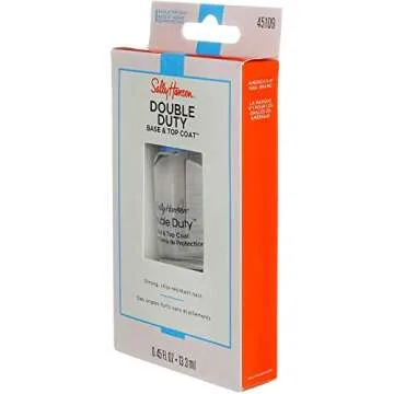Sally Hansen Double Duty Base & Top Coat Nail Treatment, Clear (Pack of 4)
