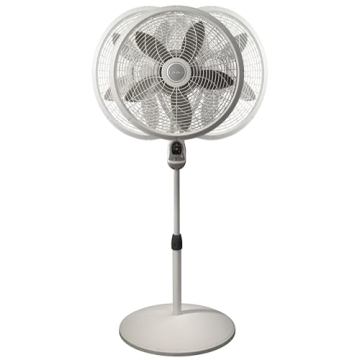 Lasko 18-Inch Remote Pedestal Floor Fan White 1850