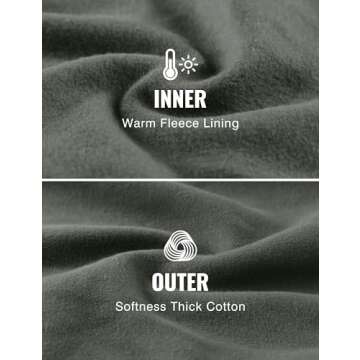 CRZ YOGA Men's Fleece Lined Half Zip Sweatshirt Grey Sage