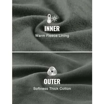 CRZ YOGA Men's Fleece Lined Half Zip Sweatshirt Grey Sage