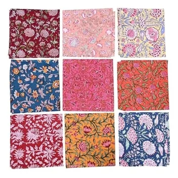 Hand Block Print Napkins - 10 Pc Colorful Cotton Set