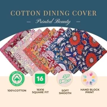 Hand Block Print Napkins - 10 Pc Colorful Cotton Set